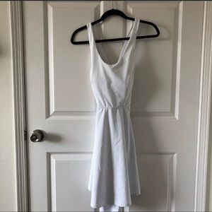 HALARA cross cross back dress with shorts.